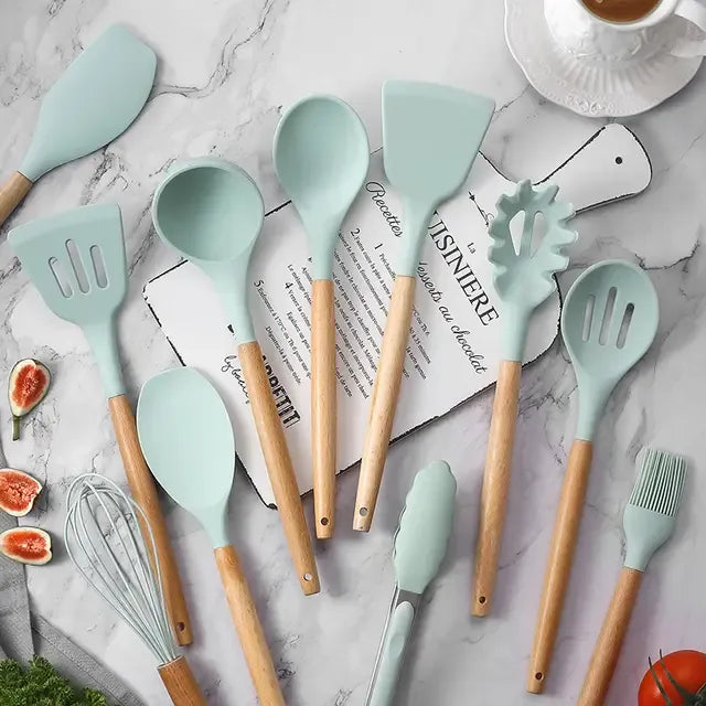 12 Pcs Non-Stick Silicone Utensil Set