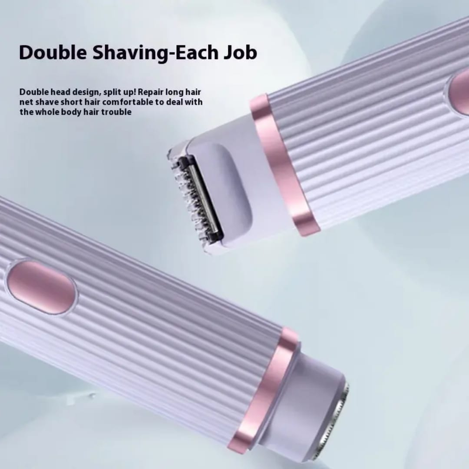 2 in 1 Dual Head Shaver Women, Electric Bikini Trimmer Wet&Dry Use Hair Removal