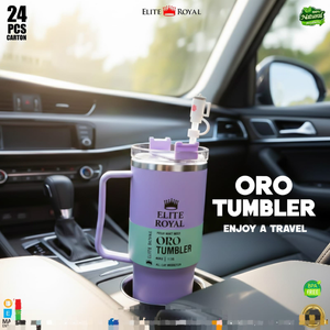 Elite Royal ORO Tumbler with Handle & Straw