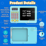 LCD Writing Tablet Slate with Calculator Toy Math Learning Machine for Kids Children Baby pre School Kids 2in1 Drawing Math Early Education Toys Learning Machines Best Birthday Gift