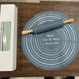 Silicon Dough Mat & Rolling Pin (Roti Mat Set)