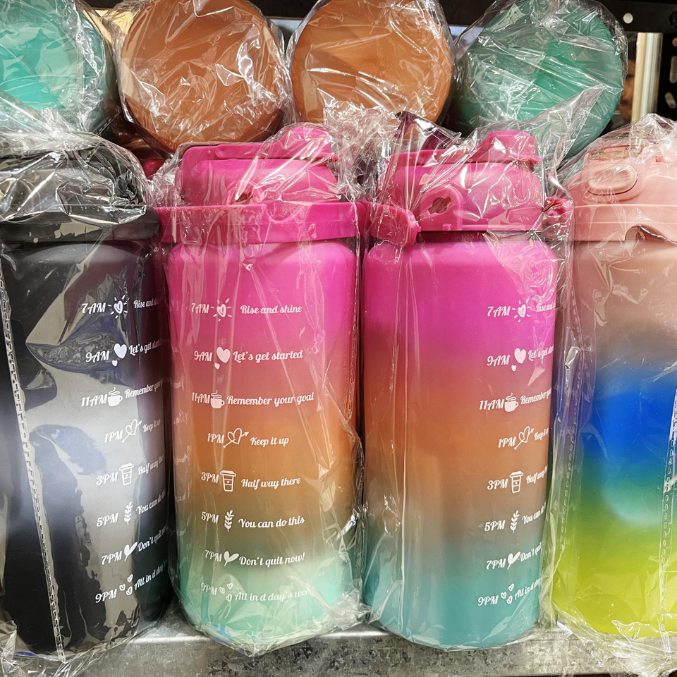 Dual Sipper 3Pcs Water Bottle Set) Imported China) (Random Color)