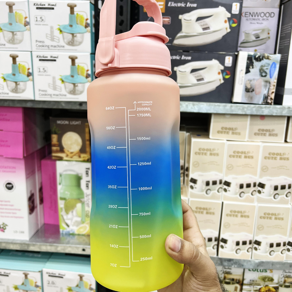 Dual Sipper 3Pcs Water Bottle Set) Imported China) (Random Color)