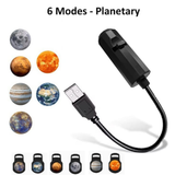 USB projection atmosphere lamp with creative patterns for photo shoots, Room Ambiance light, 3D Night light, strray sky mood light,  with 6 replaceable projection discs, A perfect Essential Gift