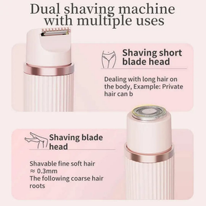 2 in 1 Dual Head Shaver Women, Electric Bikini Trimmer Wet&Dry Use Hair Removal