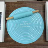 Silicon Dough Mat & Rolling Pin (Roti Mat Set)