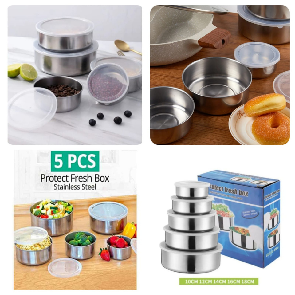 Stainless Steel 5 Pieces Bowl Set