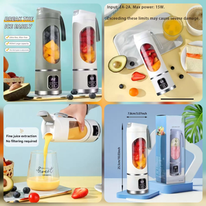 450ml Rechargeable Fruit Juicer, Portable Blender for Shakes, Mini Portable Electric Juicer