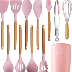 12 Pcs Non-Stick Cooking Kitchen Utensils Pink