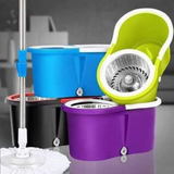 👉Steel 👈 bucket Spin Mop 360° Degree Rotation Push/Pull Micro Fiber Mop head with Long Handle (Premium Quality)