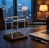 Sealive Newton's Cradle Large Heavy Duty Steel Balls with deep black Base