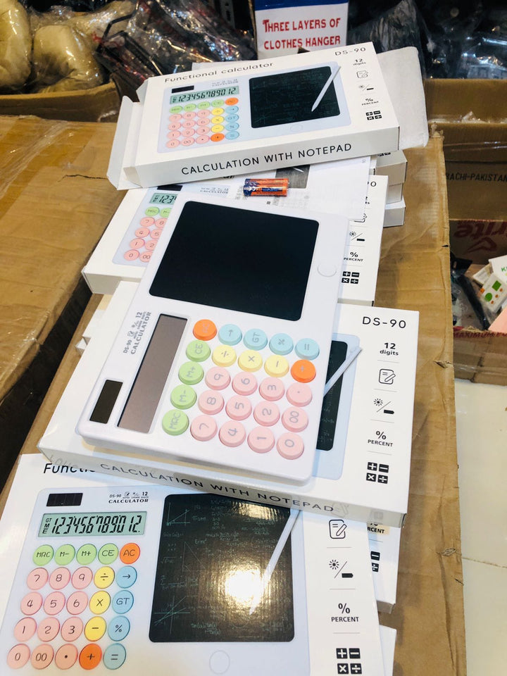 LCD Writing Tablet Slate with Calculator Toy Math Learning Machine for Kids Children Baby pre School Kids 2in1 Drawing Math Early Education Toys Learning Machines Best Birthday Gift