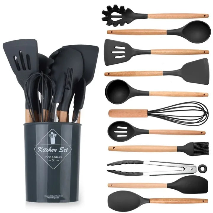 12 Pcs Non-Stick Silicone Utensil Set