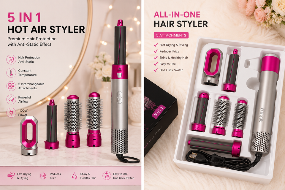 Premium 5-in-1 Hot Air Styler