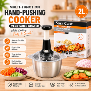 Premium 2L Manual Food Chopper & Vegetable Cutter
