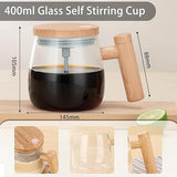 ☕ Automatic Self-Stirring Glass Coffee Mug